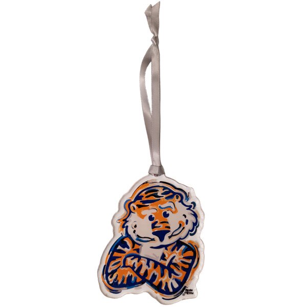 watercolor Aubie ornament
